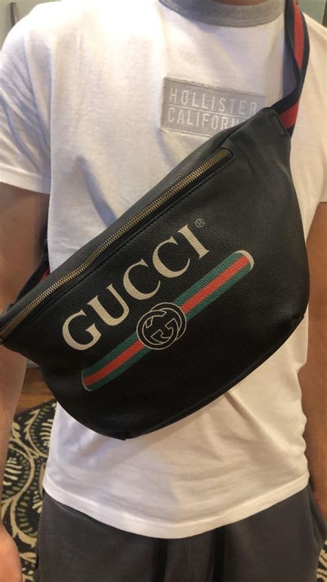 gucci fanny pack used|authentic gucci waist bag.